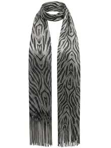 Silver Zebra Print