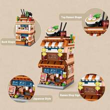City Street Scene Store Building Blocks Toy, Mini Street Scene Model Building Set, DIY Mini Street Scene House Building Blocks Kit, Creative MOC City Store Building Model Set, Gift For Adults And Friends, 350+ Pieces - Multicolor - View 6