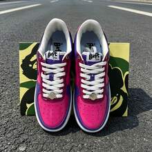 A BATHING APE 1雙中性休閒運動鞋 BAPE STA 閃電星星 Logo 耐穿低筒滑板鞋 - 鏡面玫瑰紫 - 查看 4