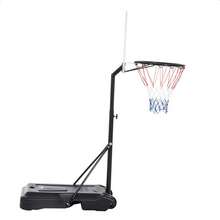 Adjustable Pool Basketball Hoop System, 28"X19" Backboard, 115-135cm Height, Fillable Base With Wheels, Fits Size 7 Ball, White & Black - Black - View 5