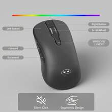 MageGee GK950 Wireless Keyboard And Mouse Combo, 80 Keys, RGB Backlight, Volume Knob, Built-In 4000mAh Battery, Includes 2.4GHz USB Receiver, Plug And Play Silent Keyboard, Suitable For Office And Gaming/PC/Laptop/Student/Classroom Learning/Home/Household - View 5