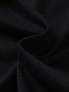 Gaun Lengan Panjang Motif Jaring Laba-laba Halloween & Blok Warna Jala - Purple - View 8