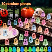 100/50/20/10pcs Glowing Mini Ghost, Halloween Party Fun Decor Gift, Suitable For Theme Party, DIY Party Decoration Accessories, Tabletop Decor, Garden Decor - Multicolor - View 11