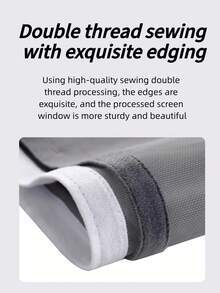 Self-Adhesive Invisible Window Screen, Home Balcony Bedroom Insect & Mosquito Proof, Easy Installation Mesh Screen - Grey Mesh With White Trim {Full Sheet} - View 5