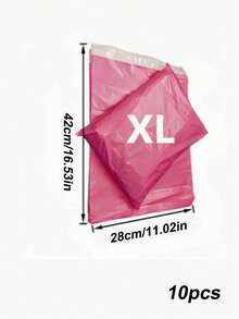 10/100 piezas Bolsas de envío de plástico rosa, suministros de transporte de comercio electrónico, material PE súper resistente, autosellado, múltiples tamaños, adecuado para envíos en picos de vacaciones, empaque de promoción de Acción de Gracias, envío de regalos de Año Nuevo - Rosa fucsia - Ver 11