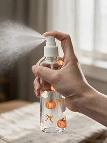 Pumpkin Bow Halloween Pattern Transparent PET Travel Spray Bottle, Multi-Purpose Fine Mist Spray Bottle, Suitable For Travel And Business Trips, Makeup Remover Dispenser Bottle, Hair Spray Bottle, Continuous Spray Water Bottle, Suitable For Hair Styling, Plants, Facial Moisturizing, Halloween Gift For Women, Students And Men, Party Decoration, Thanksgiving Decoration, Autumn Party Gift - Multicolor - View 6