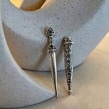 1pc Men's Unique Knight Sword Brooch Set, Premium Elegant Vintage Lapel Pin, Niche Clothing Accessory - Knight Sword Brooch - View 3