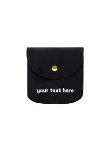 Personalized Custom Name Snap Button Jewelry Bag, Personalized Storage Pouch Portable Mini Bag, Suitable For Earrings, Rings, Necklaces, Bridal Bridesmaid Proposal Gifts, Portable And Compact, Convenient To Carry, Space-Saving - Multicolor - View 15