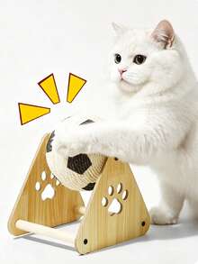 Fun Ball-Shaped Cat Scratching Board Football-Shaped Cat Scratching Board Cat Boredom Relief Toy - M - View 2
