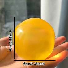 1pc Random Color Coconut Oil Slow Rebound Squeeze Ball, 6cm Round Burlap Stress Relief Squeeze Toy, Squishy, Crunchy Squish, Crunchy Butter Squish, Squeeze, Slushy Ball, Squishy Toys, Squishy Stress Toy, Dumpling Squish, Crunchy Squish, Secret School Supplies - Multicolor - View 10
