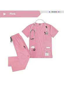 Hot Scrub Sets Uniforms Men Women Elastic Soft Nurse Uniform Outpatient Hospital Scrub 2-Piece Set Nursing - Royal Blue - View 8