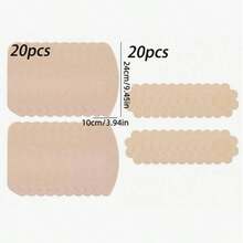 2/10/20/30/40/50pcs Disposable Thigh Anti Chafing Patches Plus Size Curve Inner Thigh Chafe Guard Stickers, Back To School Supplies College Dorm Essentials, Travel Essentials Vacation Supplies, Invisible Sweatproof Nipple Covers Set Bulk - Thin style - View 13