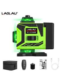 L.A.OL.A.U LAOLAU 16-Line 4D Green Laser Level, 360° Horizontal & Vertical Cross Line, Auto Self-Leveling, Remote Control, Laser Leveler For Indoor/Outdoor Construction - One Size Fits All - View 11