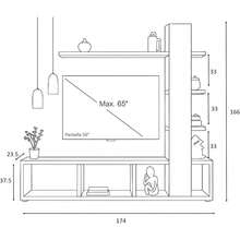 Mueble de TV Minimalista R - Negro - Ver 4