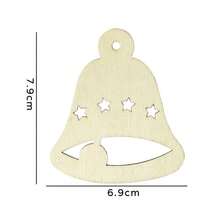 50/30/10pcs Mini Wooden Christmas Tree Ornaments, Santa Claus, Snowman, Deer Decorations, Christmas Party Decor, Home Room Decoration, Christmas Tree Decor - Maple - View 7