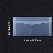 25pcs Ins Style Semi-Transparent Frosted Vellum Envelopes, Multiple Sizes And Styles, Includes Gold Stickers And Multi-Color Wax Seal Stickers, Waterproof Photo Card Invitation Greeting Card Packaging Bags, Suitable For Small Cards, Wedding Invitations, Scrapbook Gift Packaging - Large Bag - View 24