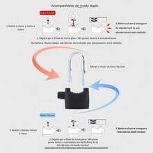 Cadeado de Segurança com Alarme Sonoro, 110dB, À Prova D'água, Ideal para Motos, Bicicletas e Portões (Curto) - A - Visão 5