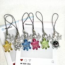 1 buah Liontin Gantungan Ponsel Kura-kura Berkedip, Universal untuk Smartphone, Universal untuk USB Flash Drive, Liontin Kecil yang Indah - MultiWarna - View 2
