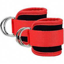 XISIYUJZ Ankle Straps Ankle Resistance Band Wrist Wraps Padded Straps Adjustable Fitness Hip Kick D-Ring Suitable For Cable Machine Gym Foot Leg Training Support - Multicolor - View 11