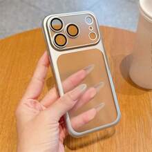 [24h Shipping From DE/FR/ES] 
 Thin Semi Transparent Matte PC Protective Case, Electroplated Frame, Built-In Camera Lens Protector, Stylish Semi Transparent Back Cover Ideal Holiday Birthday Gift Suitable For IPhone 17, 17 Air-11 Plus, 16e, Pro Max, Three Galaxy S21, S22, S23, S24, S25, S26 Ultra Edge Fe Plus Shockroof Anti Fingerprint, Scratch Resistant, Ultra-Thin Phone Case - Figure 2 - View 2