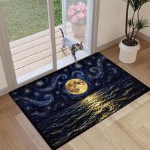 Pattern Printed Long Runner Rug Series, Home Area Rug, Door Mat, Indoor Entrance Mat, Bedroom Bedside Rug, Kitchen Rug, Kitchen Runner, Suitable For Living Room, Laundry Room, Bathroom - Multicolor - View 5