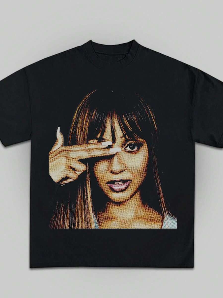 Camiseta Pinkpantheress, Moderna, de Concierto, Vintage, para Fans, Música Pop, Retro - Negro - Ver 1