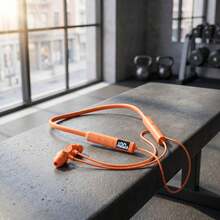 Wireless Neckband Earbuds, Audio Earphones With IPX Resistance, Dual Device Connection, HiFi Sound, Sound, Magnetic Silicone Design, Card Port, Compatible With Phones & Tablets, Gym & Commute, Mp3, Button UZ4V - K15 Orange - View 9