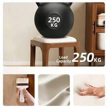 Stackable Solid Wood Square Stool, Soft And Comfortable Padded Seat Cushion Stool, Dining Room Backup Stool, Living Room Sofa Side Stool – No Armrest, Backup Stool. - Light Grey - View 10
