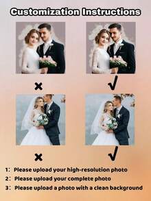 12-300pcs Customized Photo Temporary Wedding Tattoo Stickers, Personalized Tattoo Stickers, Customizable Valentine's Day Gift - Multicolor - View 6