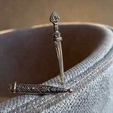 1pc Men's Unique Knight Sword Brooch Set, Premium Elegant Vintage Lapel Pin, Niche Clothing Accessory - Knight Sword Brooch - View 4
