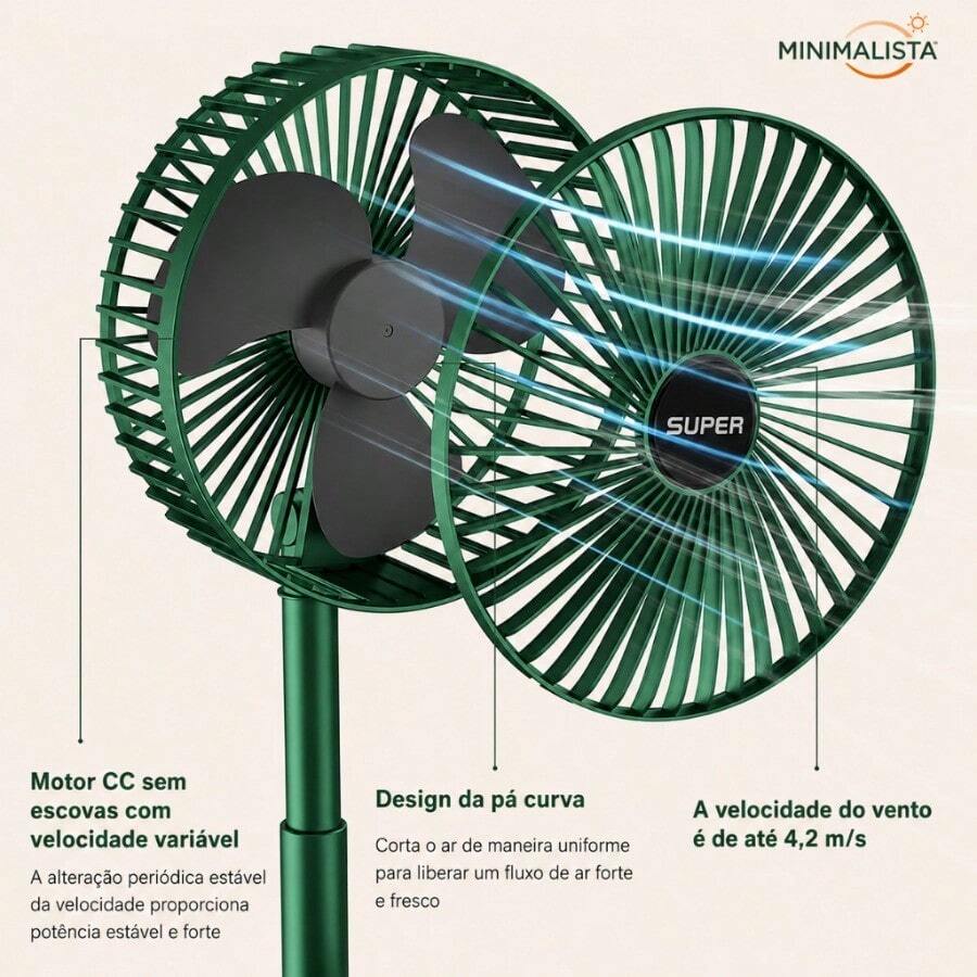 Ventilador portatil dobrável usb ventilador elétrico de mesa doméstico ventilador de mesa - Cores aleatórias - Visão 1