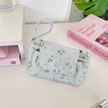 3-Layer Floral Print Digital Storage Bag, Cute Camera Protective Case With Handle, Large Capacity Multi-Layer Storage Design, Scientific Partitioning For Easy Organization Of Camera, Phone, Data Cable, USB Drive, Hard Drive And Other Digital Accessories, Thick Shock-Absorbing Lining Effectively Cushions And Protects Devices From Drops, Lightweight Hand-Carried Suitable For Daily Commute, Travel And Dorm Storage, Essential For Back-To-School And Vacation Season, High Cost-Performance Choice For Digital Enthusiasts, Keep Your Digital Accessories Organized In One Bag - View 14