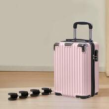 Lightweight Vertical Trolley Suitcase, Students College Business Travel Luggage With Wheels, Scratch-Resistant Password Lock, Expandable Carry-On Bag For School School Accessories School Stuff - Multicolor - View 17
