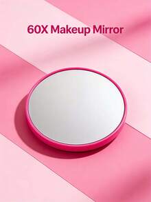 1pc 10x/20x/50x/60x Magnifying Makeup Mirror With Suction Base, Handheld Size, Suitable For Bathroom, Travel, Office Eye Makeup And Grooming - Black - View 23