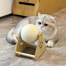 Fun Ball-Shaped Cat Scratching Board Football-Shaped Cat Scratching Board Cat Boredom Relief Toy - M - View 7