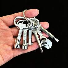 Creative Practical Tool Keychain Cross Screwdriver Keychain Wrench Set Metal Pendant Promotional Gift - A - View 1
