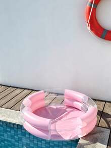 Multi-Color Sequin Inflatable Swim Ring, Adult Summer Beach Water Hammock Floating Mat, Includes Ocean Balls - 彩色 - 查看 7