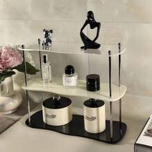 1pc Cosmetic Storage Rack, Foundation, Eyeshadow, Lipstick Organizer, Vanity Makeup Storage Box, Perfect For Displaying Perfume And Organizing Desktop Accessories - Multicolor - View 6