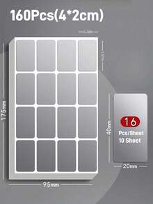 300/160/30/16pcs Waterproof Oil-Resistant PET Self-Adhesive Labels, Suitable For Containers, Jars And Kitchen Storage, Multi-Purpose Removable Blackboard Labels, Suitable For Jewelry Display And Packaging - Upgraded Version - View 10