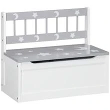 2 In 1 Storage Bench, Toy Box W/ Safety Rod - Grey - T0001-01-12465 - View 12