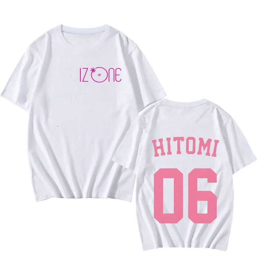 IZONE Korean  Album T Shirt For Women Men Print T Shirt Harajuku Unisex Ulzzang Graphic Women T Shirt Kawaii 90s Clothes - White - View 1