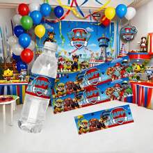 10件或20件組 Paw Patrol 卡通風格派對與節日裝飾及桌面佈置，適合生日派對、各種活動與慶祝場合，理想的派對、嘉年華、生日慶祝及其他活動裝飾 - 彩色 - 查看 5