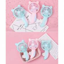 Cute Cartoon Hand-Pressed Mini Fan, Portable Manual Hand-Crank Handheld Fan, No Battery Required Pocket-Sized Hand Fan, Suitable For Outdoor Travel - A - View 13