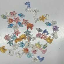 200pcs Hiasan Kuku Bercahaya dalam Gelap Seri Laut Baru: Kerang, Bintang Laut, Lumba-lumba, Gurita, Resin, DIY, Kuku Tempel, Dekorasi Casing Ponsel, Hadiah Pesta Ulang Tahun, Liburan (Gaya Acak) - MultiWarna - View 6