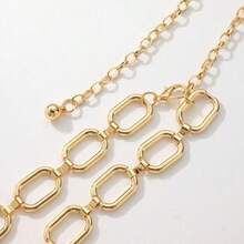 Plus Size Bohemian Vintage Women's Fashion Floral Waist Chain - Gold - View 2