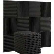 36pcs Acoustic Panels, Soundproof Wall Tiles, High-Density Flame-Retardant Triangular Grooved Acoustic Insulation Panels, Suitable For Walls And Ceilings, Home, Office, Studio Decoration Soundproof Wall Panels - B - View 6