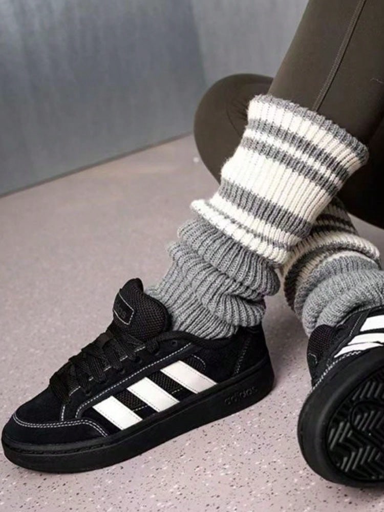 adidas gc alpha sk8 合成革牛剖層革絨面革 舒適貼合圓頭 板鞋 男女同款 黑色 - 黑色 - 查看 1