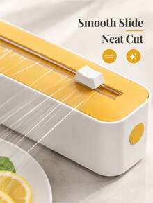Multifunctional Kitchen Plastic Wrap Cutter, Can Cut Plastic Film, Sharp Blade Can Cut Aluminum Foil, Comes With Non-Slip Storage Box, Can Be Securely Fixed To Tabletop And Wall - Multicolor - View 3