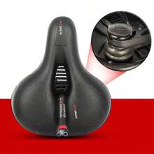1pc Thickened Bicycle Seat Cushion, Mountain Bike Saddle, Large Butt Soft Comfortable Seat, Hollow Breathable Design, Suitable For Road/Mountain Bike Riding Equipment - Multicolor - View 12