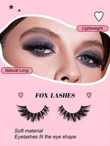 10 Pairs Fox Style False Eyelashes, DIY Eyelashes, Natural Style Soft And No Shedding, Suitable For Beginners Daily Makeup - View 7